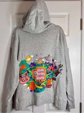 NWT Walt Disney World "Play in the Park" zip-up gray hoodie 1X